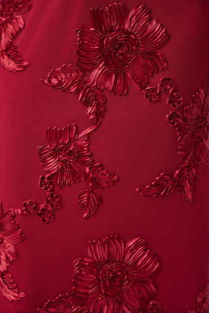 Joseph Ribkoff Embroidered Sleeveless Top Deep Cherry