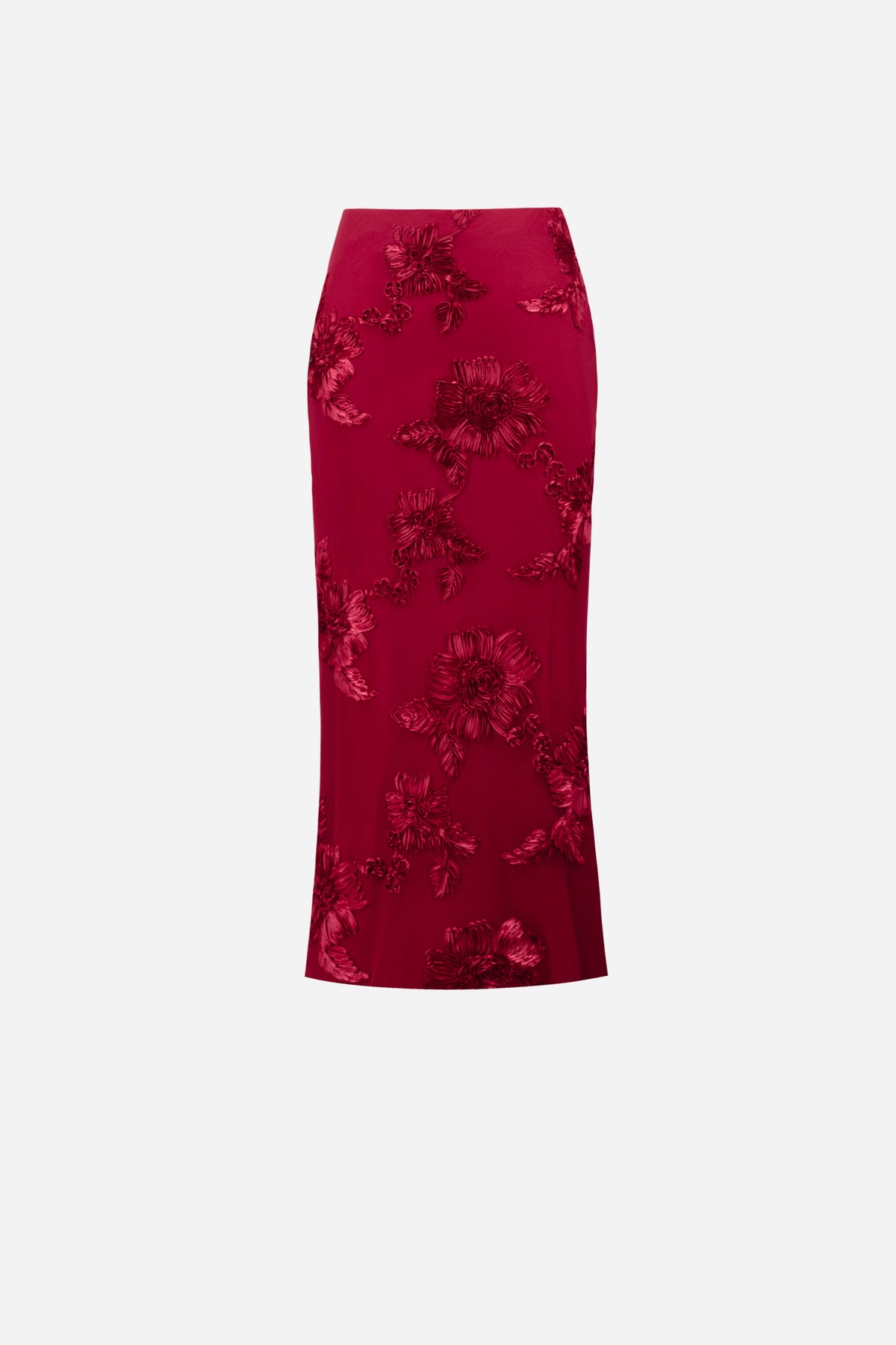 Joseph Ribkoff Embellished Maxi Skirt Deep Cherry