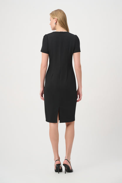 Joseph Ribkoff Embellished Bow Neckline Dress Black