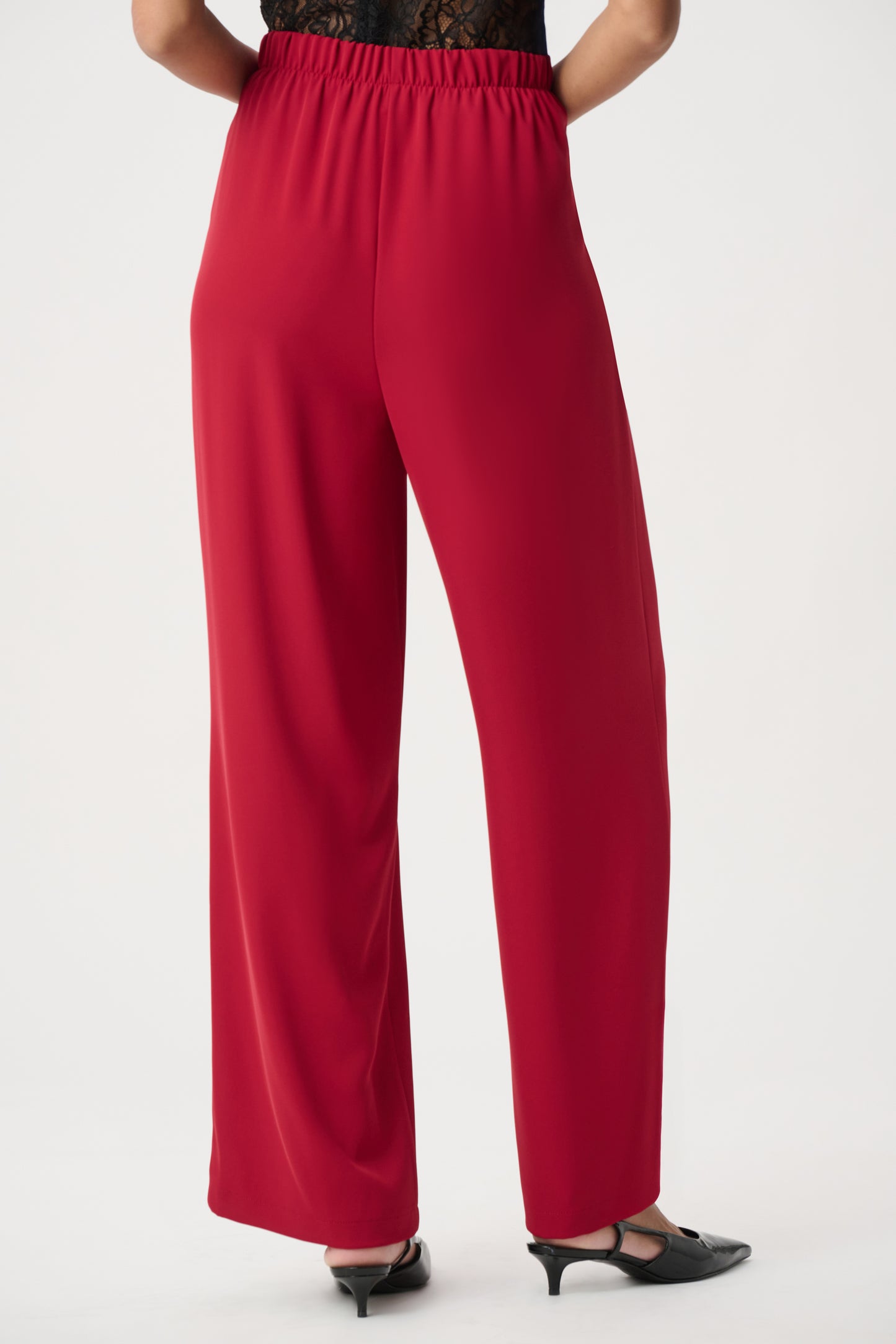 Joseph Ribkoff Front-Pleated Trousers Deep Cherry