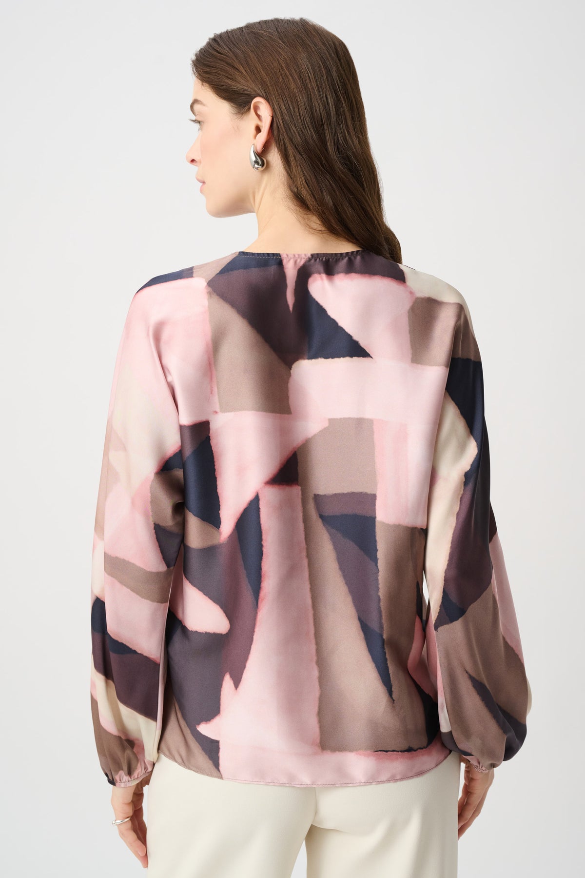 Joseph Ribkoff Geometric Print Top Black/Multi