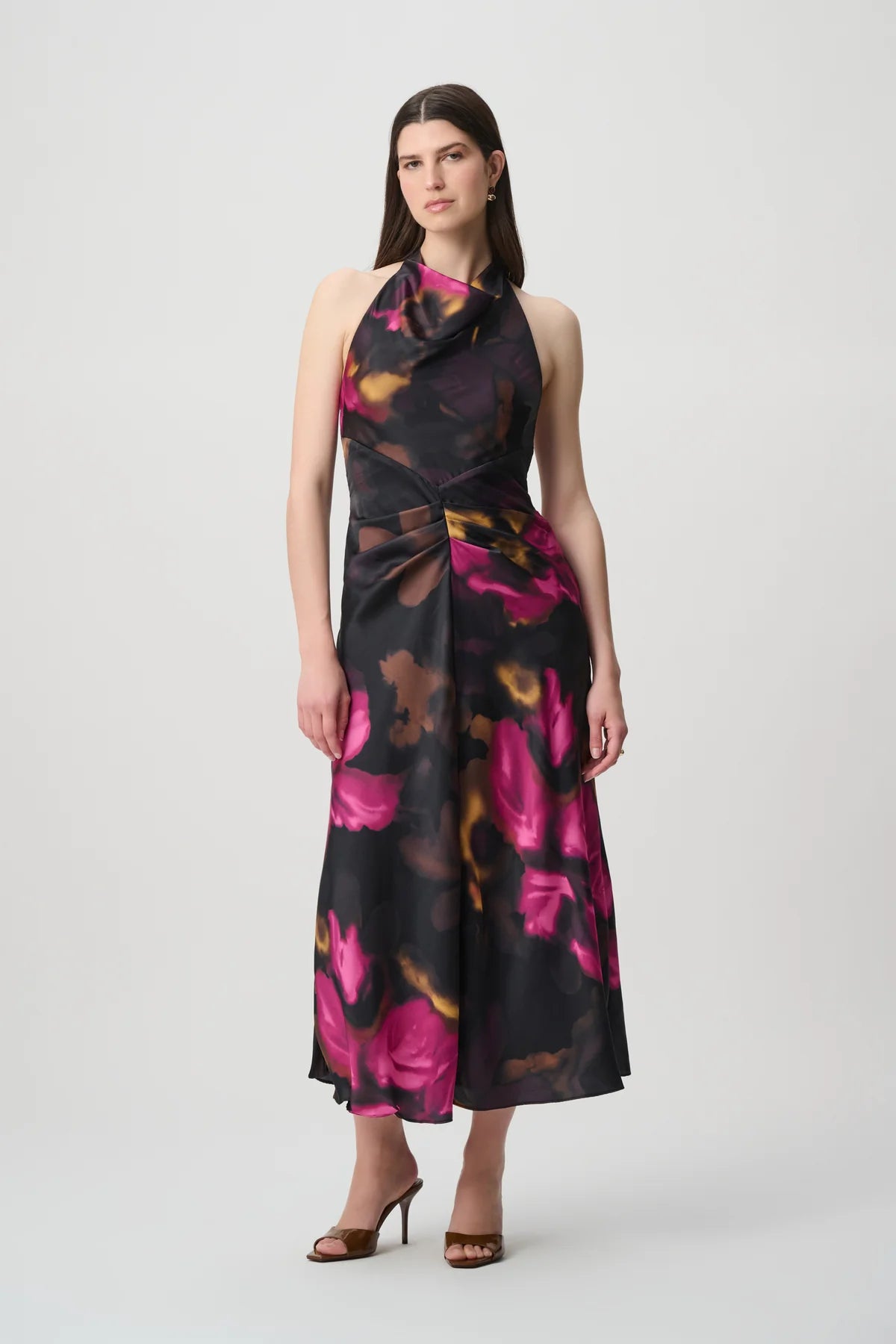 Joseph Ribkoff Halterneck Dress Black/Multi