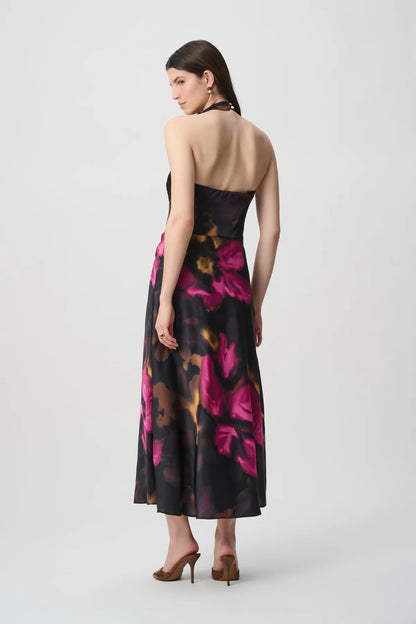 Joseph Ribkoff Halterneck Dress Black/Multi