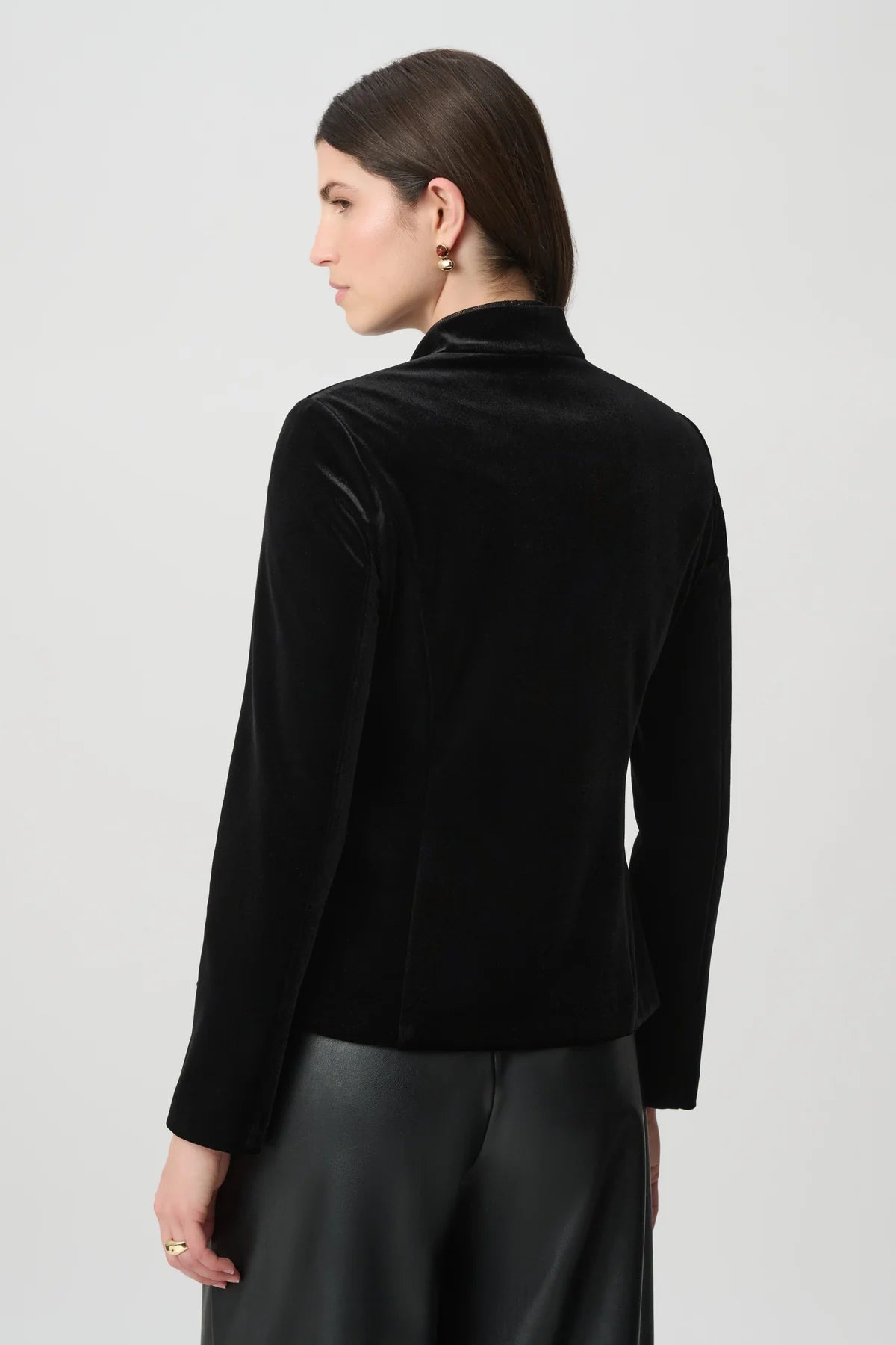 Joseph Ribkoff Velvet Fitted Blazer Black