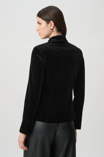 Joseph Ribkoff Velvet Fitted Blazer Black