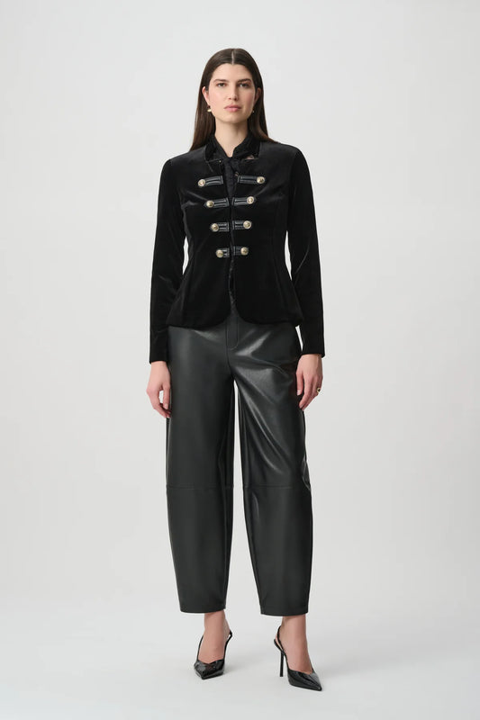 Joseph Ribkoff Velvet Fitted Blazer Black