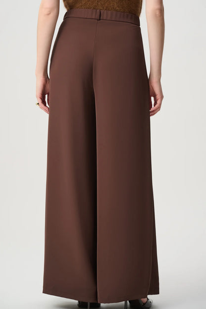 Joseph Ribkoff High-Rise Wide Leg Trousers Mahogany