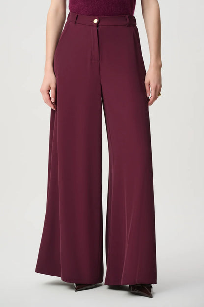 Joseph Ribkoff High-Rise Wide Leg Trousers Elderberry