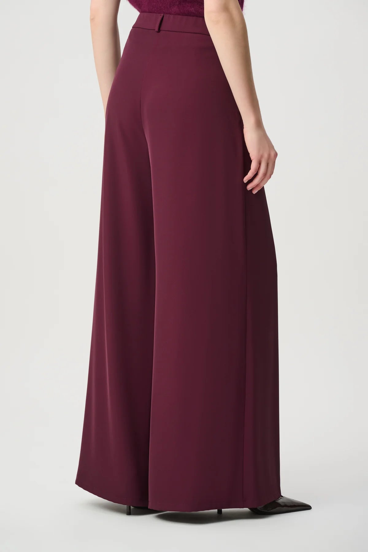 Joseph Ribkoff High-Rise Wide Leg Trousers Elderberry