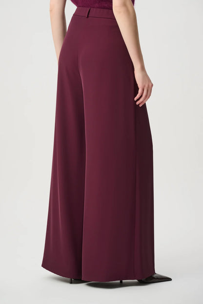 Joseph Ribkoff High-Rise Wide Leg Trousers Elderberry