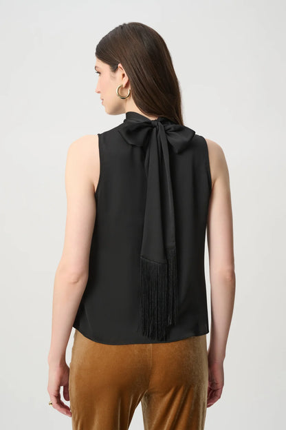 Joseph Ribkoff Back Bow Halter Top Black