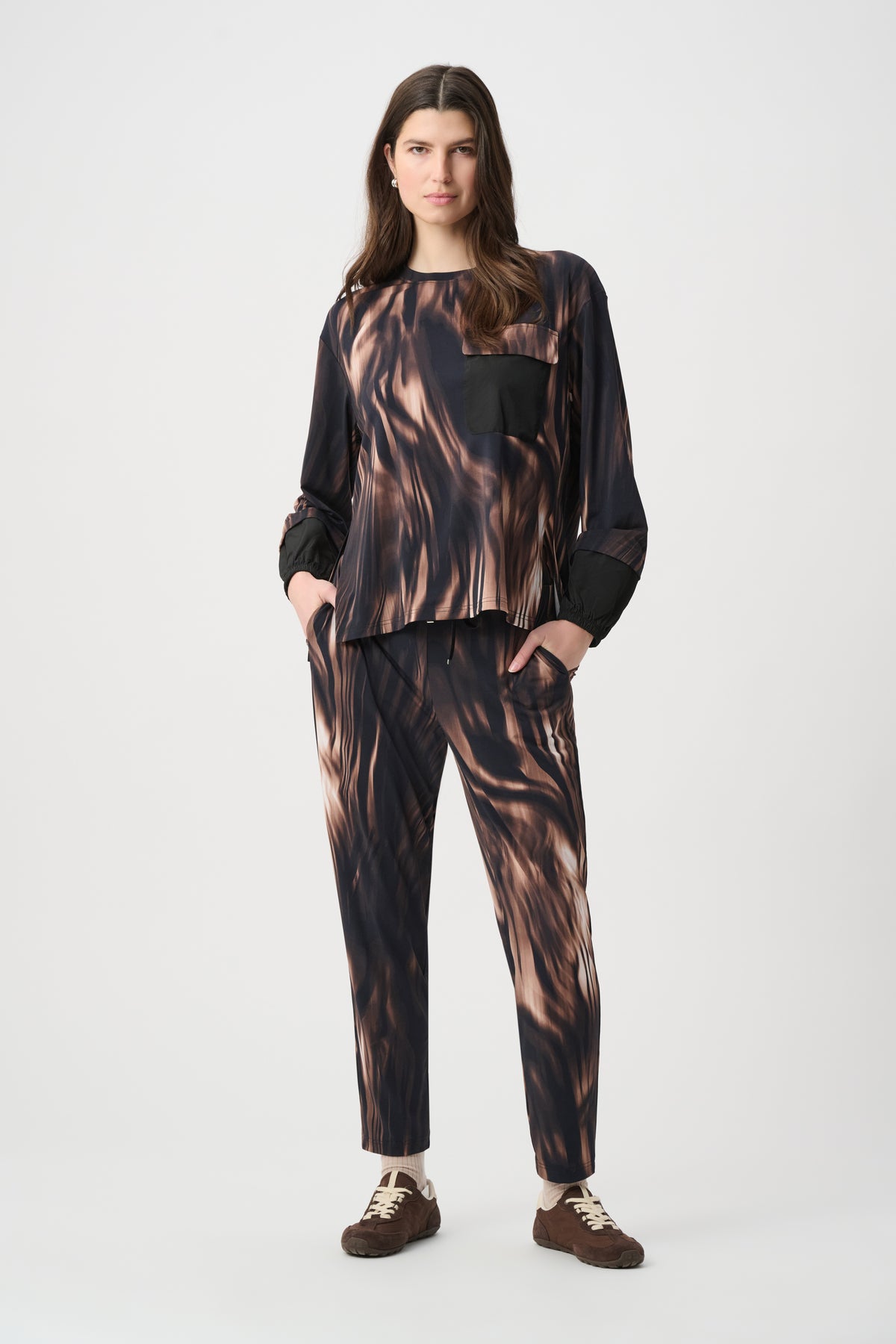 Joseph Ribkoff Animal Print Top Black/Multi