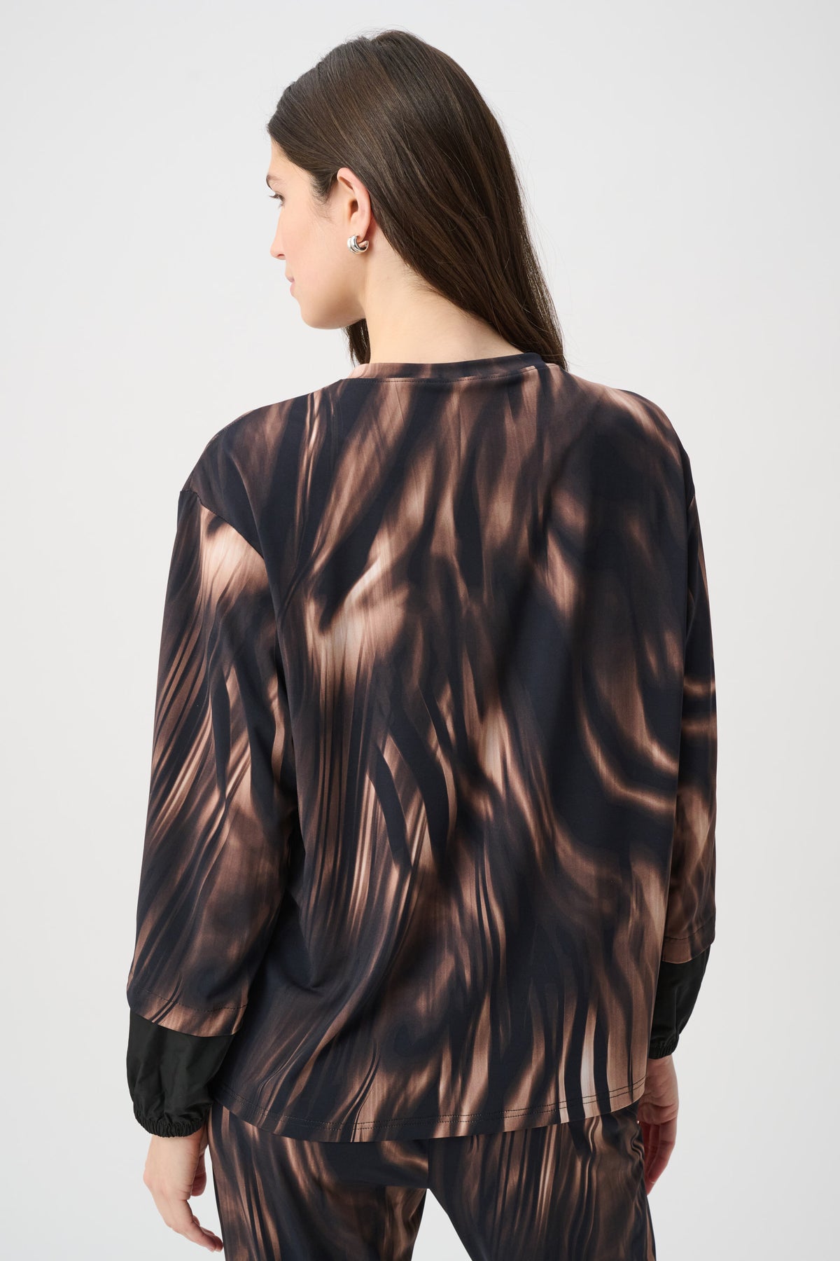 Joseph Ribkoff Animal Print Top Black/Multi