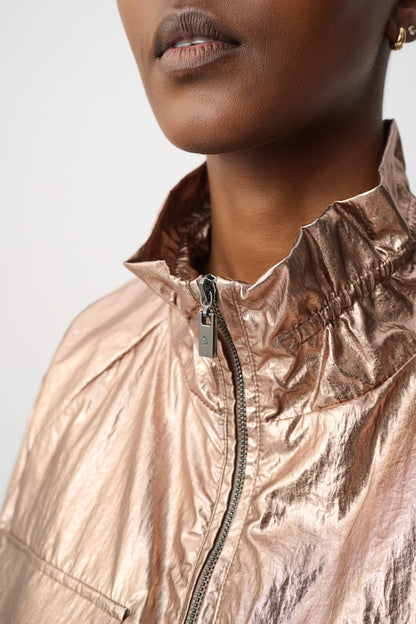 Joseph Ribkoff Metallic Cocoon Jacket Palladium