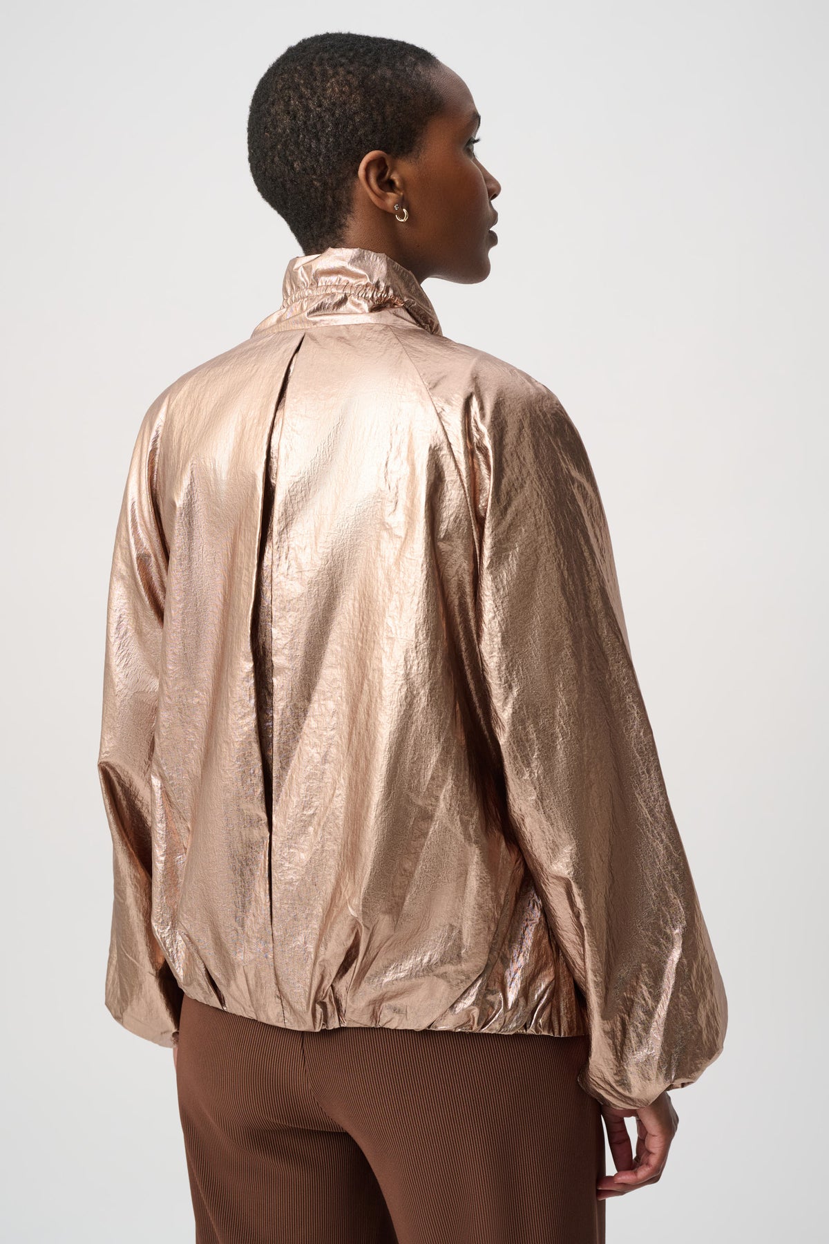 Joseph Ribkoff Metallic Cocoon Jacket Palladium