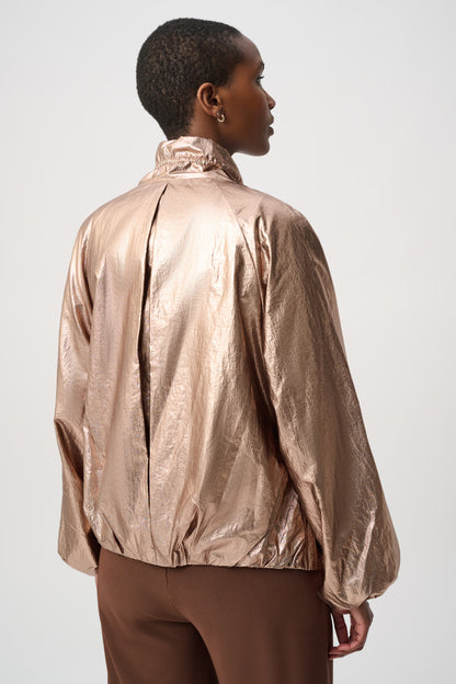 Joseph Ribkoff Metallic Cocoon Jacket Palladium