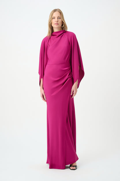 Joseph Ribkoff Satin Cover-Up Deep Magenta