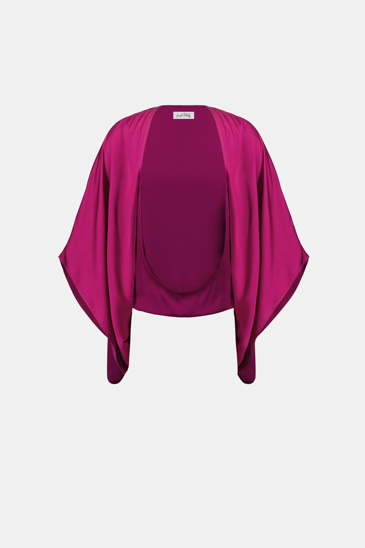 Joseph Ribkoff Satin Cover-Up Deep Magenta