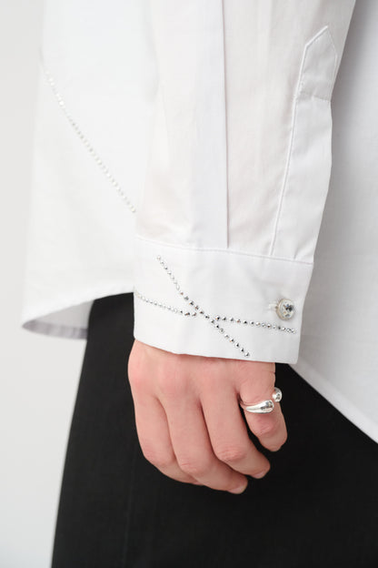 Joseph Ribkoff Rhinestone Shirt White