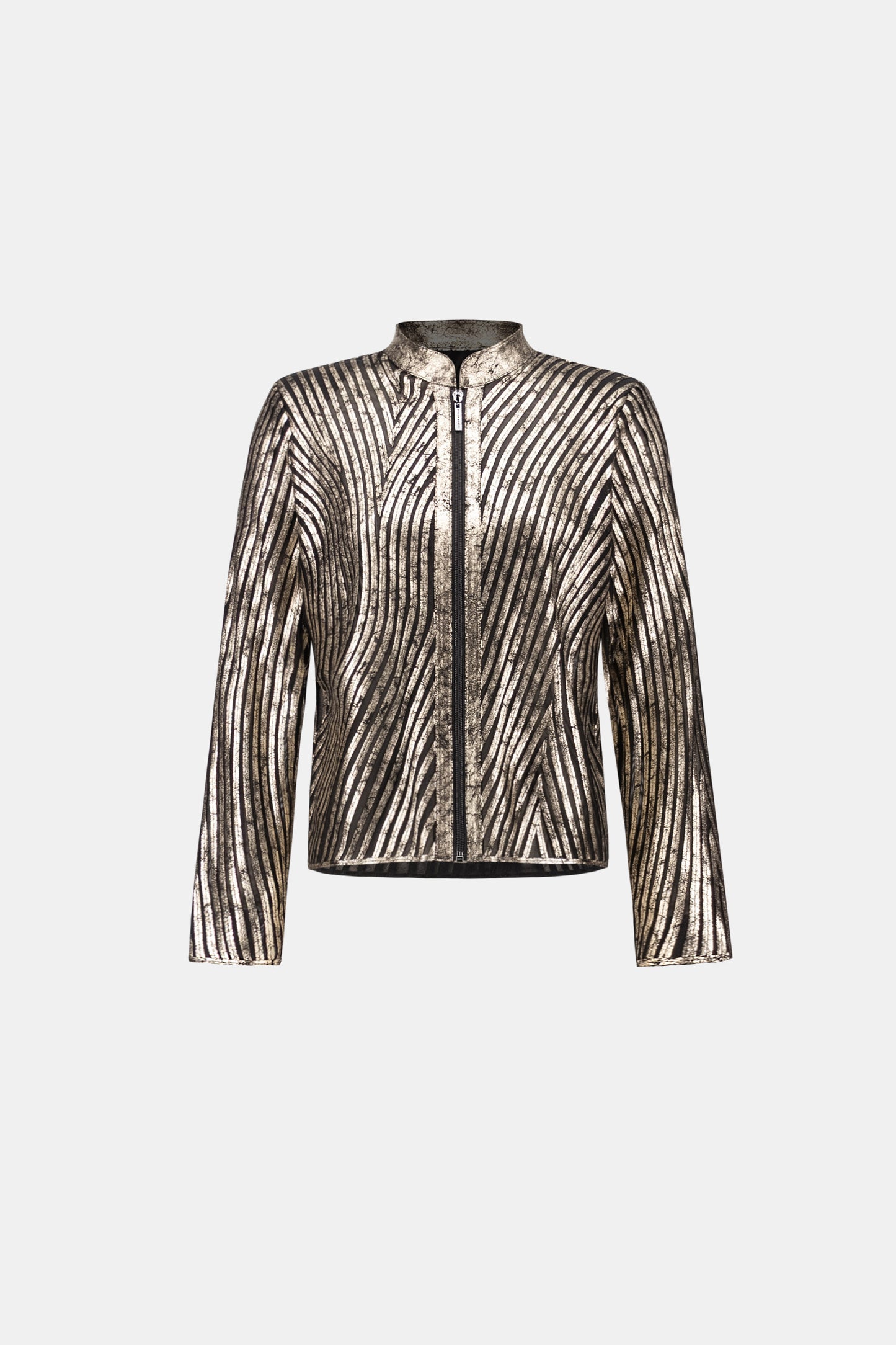 Joseph Ribkoff Metallic Soutache Fitted Jacket Black/Gold