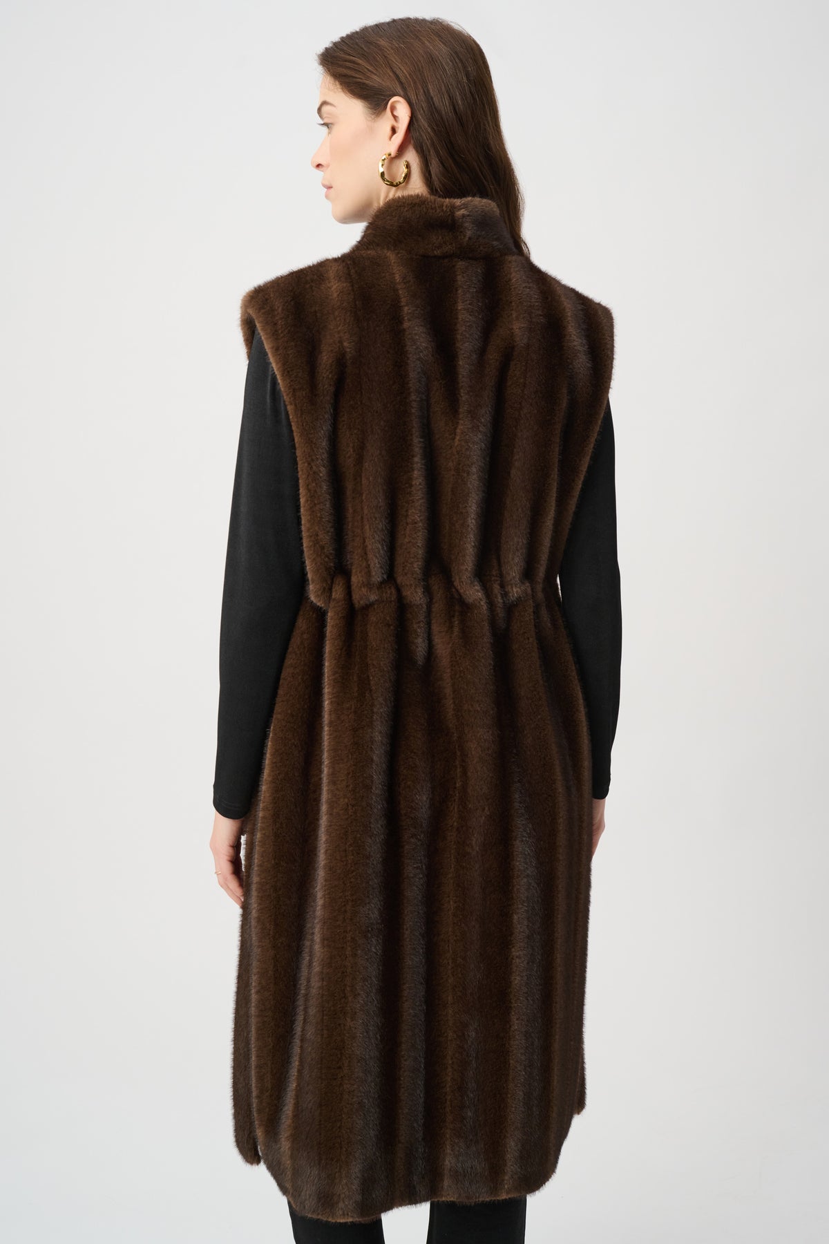 Joseph Ribkoff  Faux Fur Vest Brown