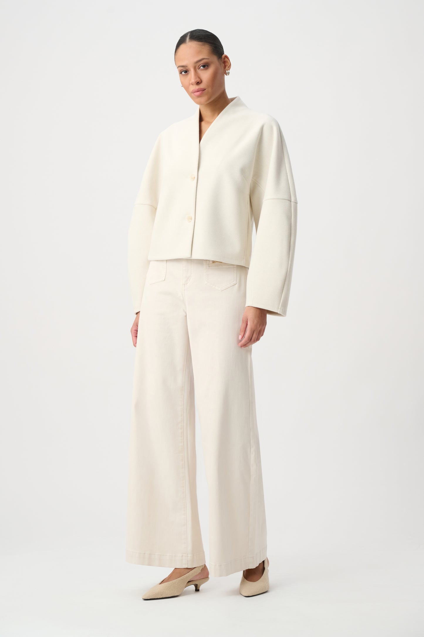 Joseph Ribkoff Denim Palazzo Jeans Birch