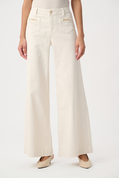 Joseph Ribkoff Denim Palazzo Jeans Birch
