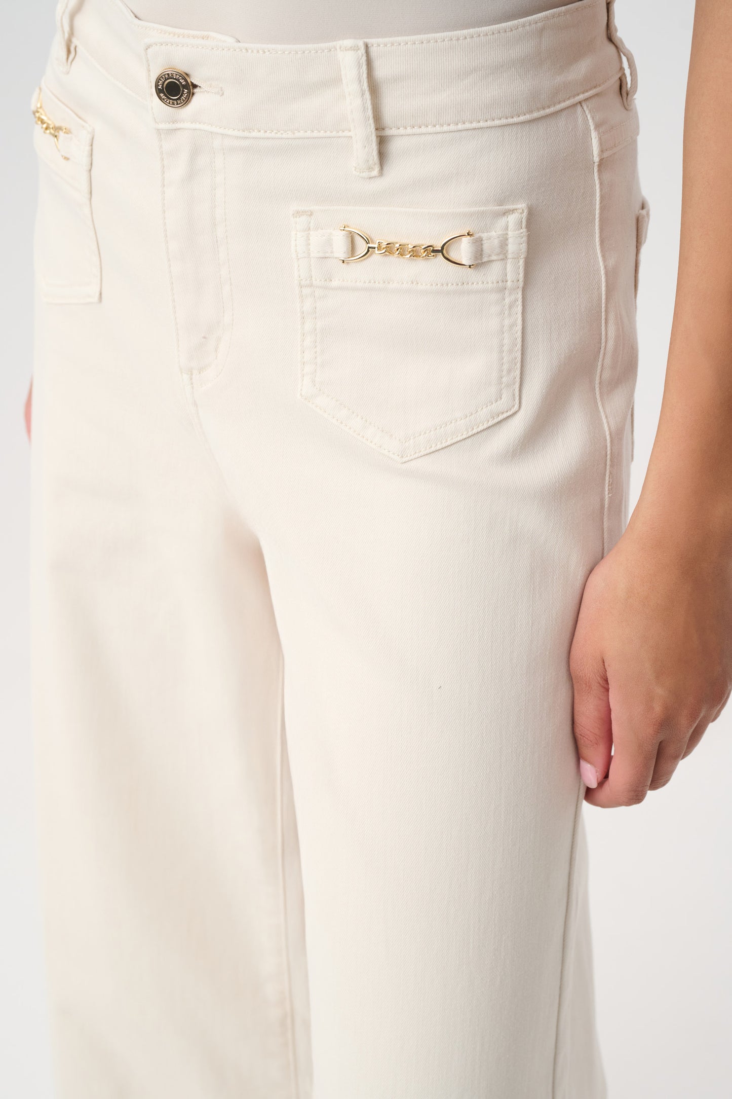 Joseph Ribkoff Denim Palazzo Jeans Birch