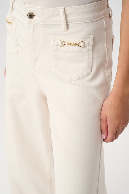 Joseph Ribkoff Denim Palazzo Jeans Birch