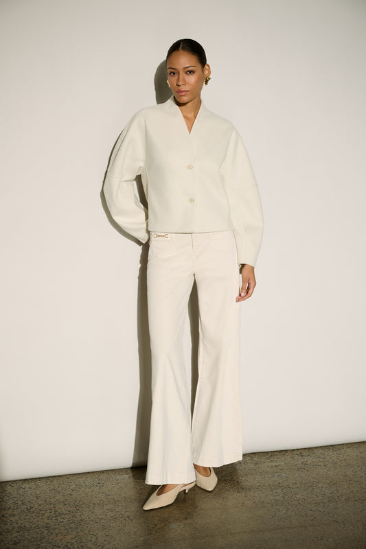 Joseph Ribkoff Denim Palazzo Jeans Birch