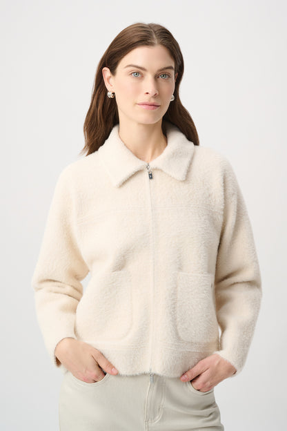 Joseph Ribkoff Detachable Collar Jacket Birch
