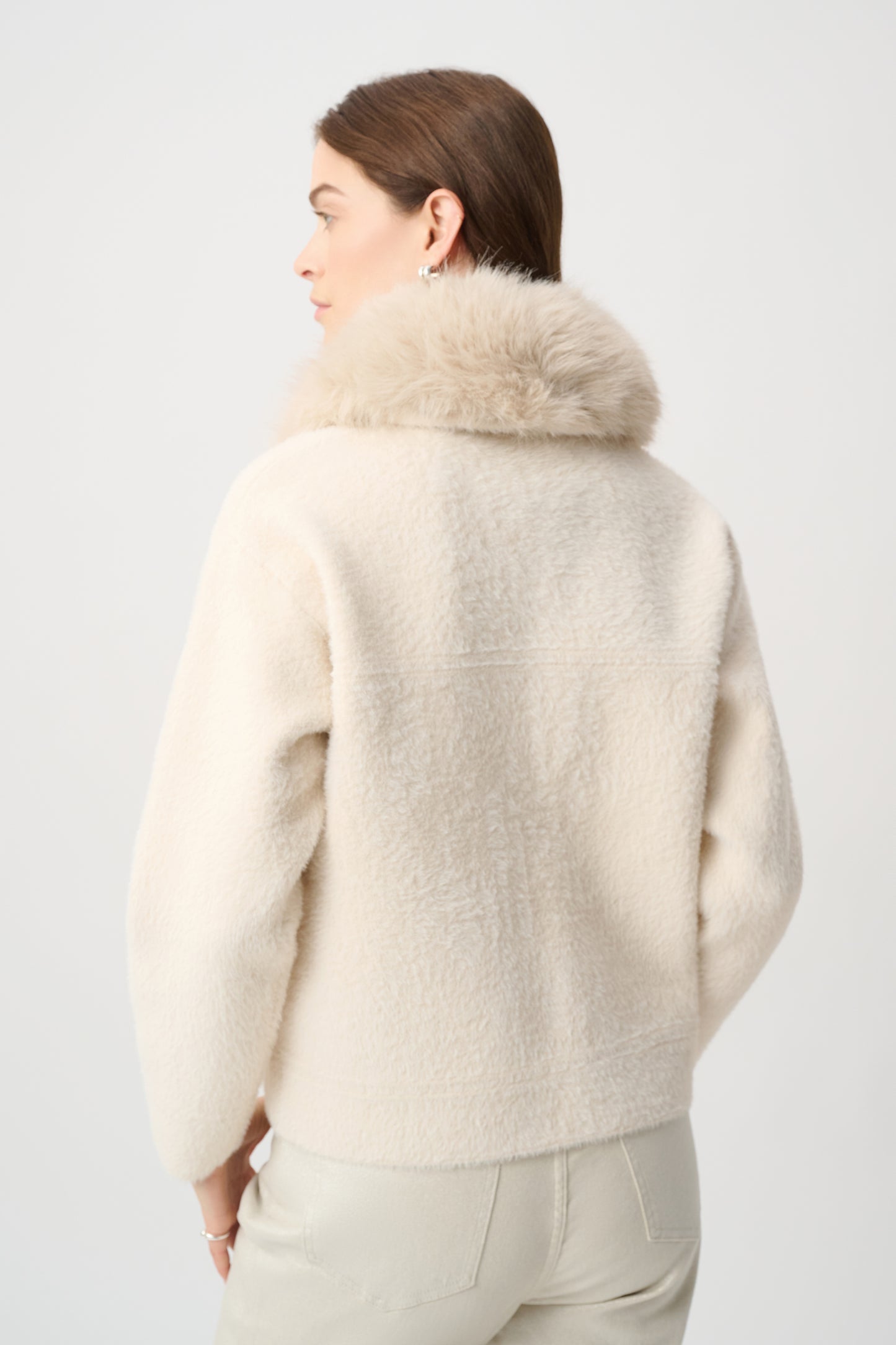 Joseph Ribkoff Detachable Collar Jacket Birch