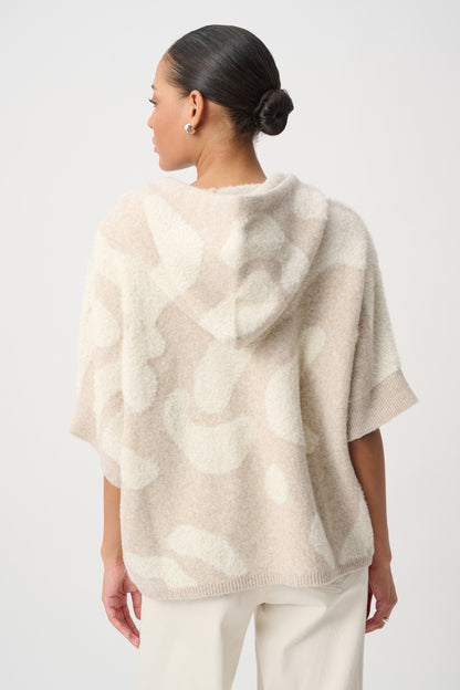 Joseph Ribkoff Hooded Sweater Oatmeal Gold