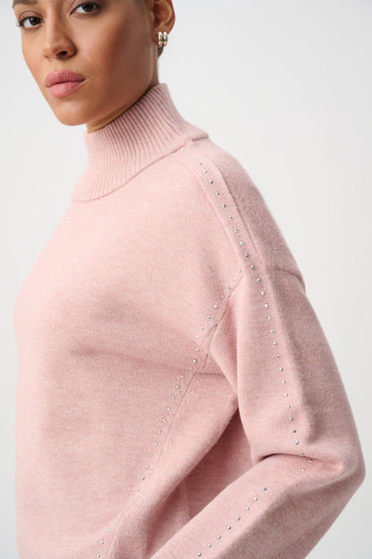 Joseph Ribkoff Embellished Sweater Soft Blush Melange