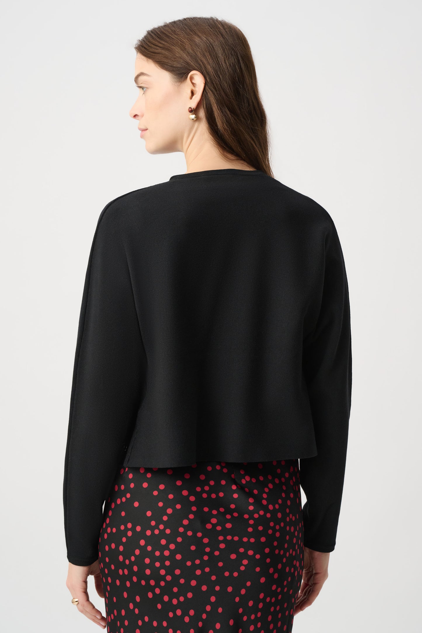 Joseph Ribkoff Removable Faux Fur Collar Cover‑Up Black