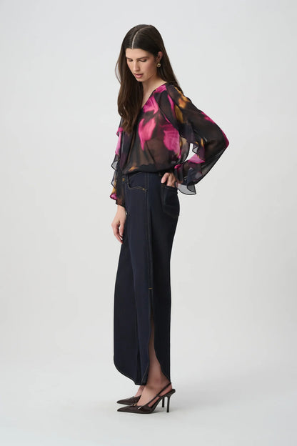 Joseph Ribkoff Barrel Leg Jeans Dark Denim