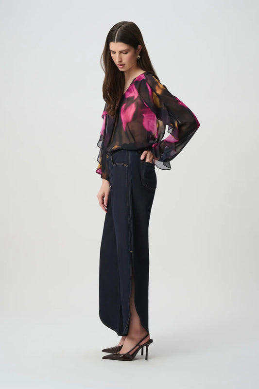Joseph Ribkoff Barrel Leg Jeans Dark Denim