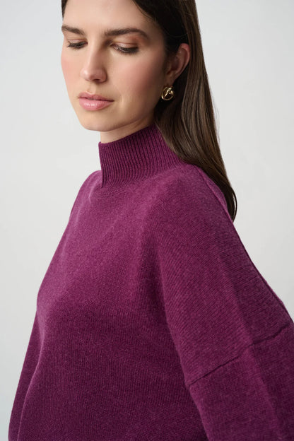 Joseph Ribkoff Mock-Neck Sweater Elderberry