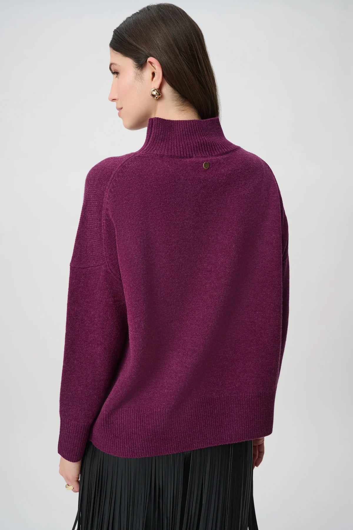 Joseph Ribkoff Mock-Neck Sweater Elderberry