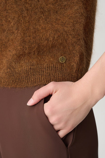 Joseph Ribkoff Brushed Wool Sweater Ochre Melange