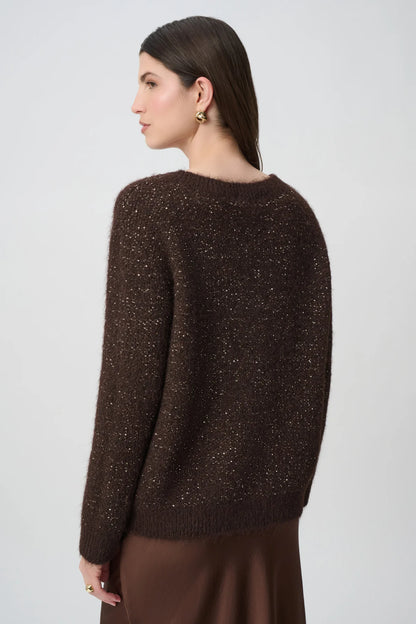 Joseph Ribkoff Sequin Sweater Mahogany