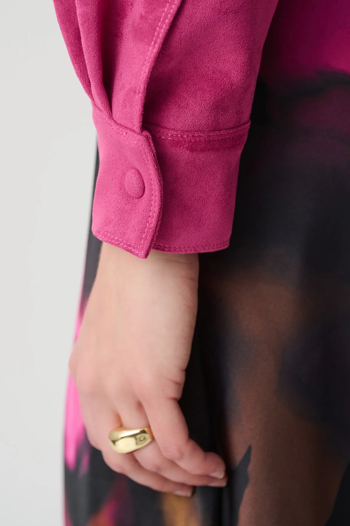 Joseph Ribkoff Faux Suede Crop Jacket Raspberry