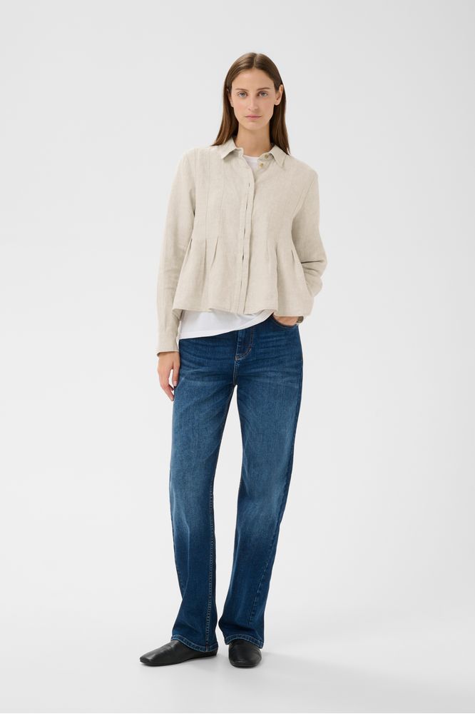 InWear DilanaIW Pleated Shirt Ecru Melange