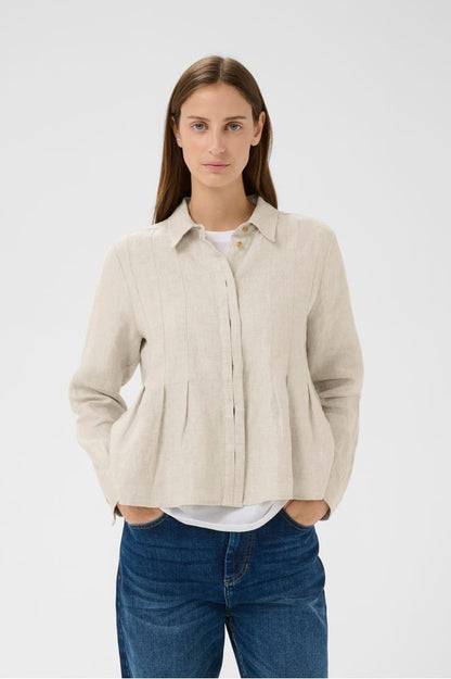 InWear DilanaIW Pleated Shirt Ecru Melange