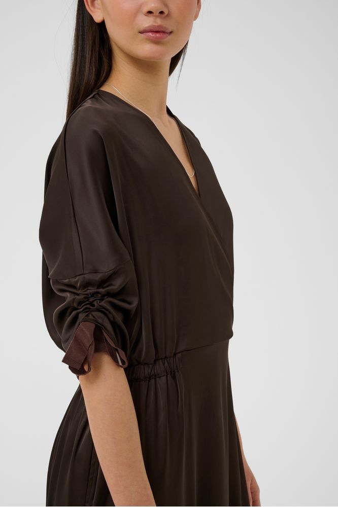 InWear LakeIW Fake Wrap Dress Coffee Bean