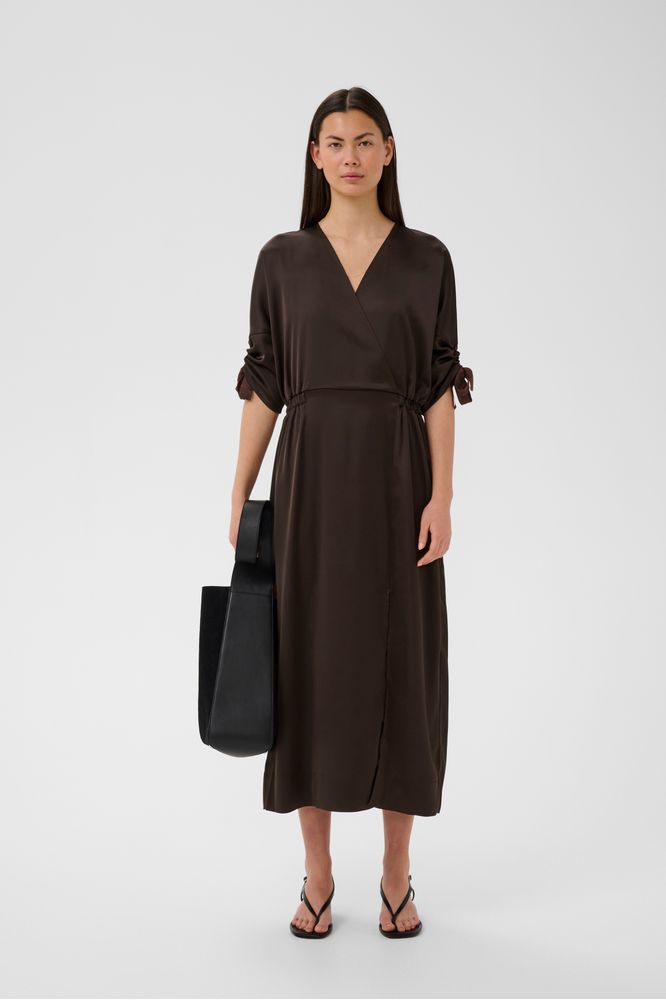 InWear LakeIW Fake Wrap Dress Coffee Bean