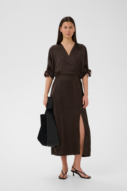 InWear LakeIW Fake Wrap Dress Coffee Bean