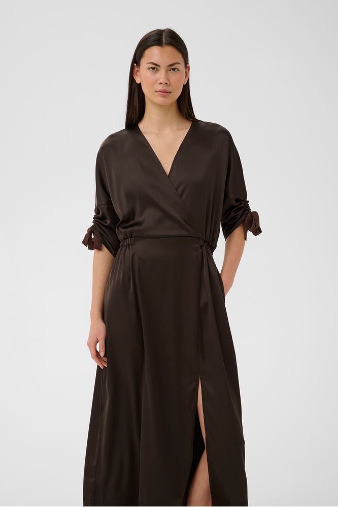 InWear LakeIW Fake Wrap Dress Coffee Bean