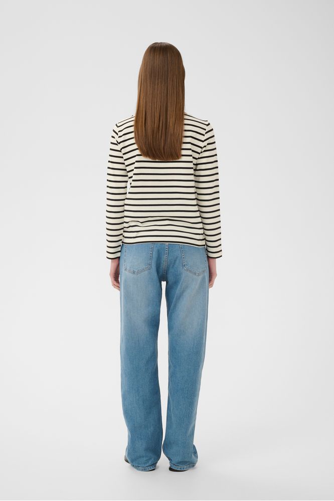 InWear DellaIW T-shirt Whisper White / Black Stripe