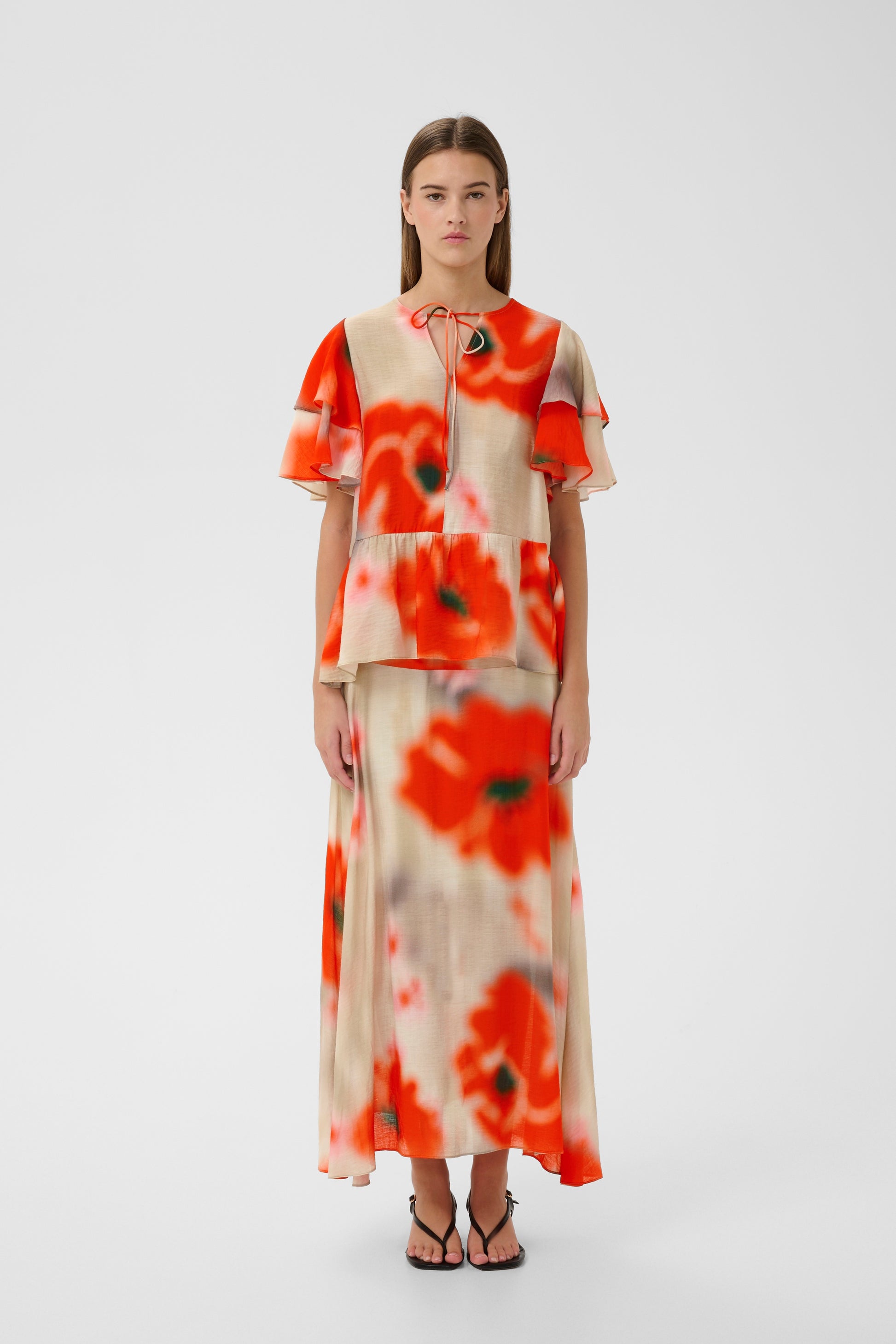 InWear ReaganIW Skirt Large Blurred Poppies